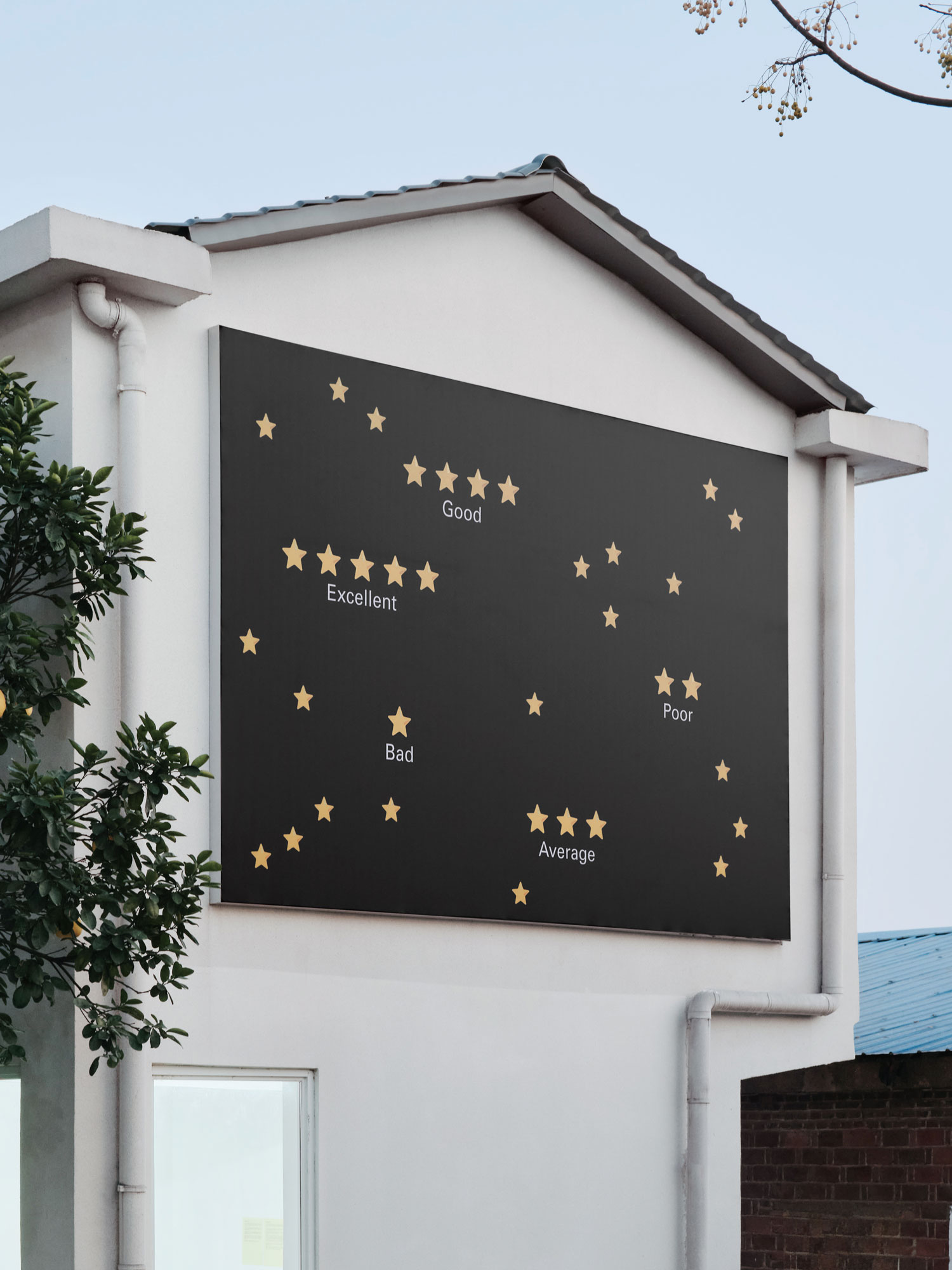 Claude Closky, ‘Starry Night,’ 2025, backlit billboard, 260 x 390 cm. B09K, Changsha. Curated by Yue Yuan.  ‘Lunar Practice,’ B09K, Changsha. 19 December 2025 - 17 January 2026. Curated by Yue Yuan.